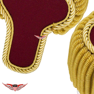 Epaulettes de hombro de alta personalización con borlas de oro y adornos bordados con flecos - Product Image 3