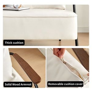 Sofá Cama Futón Moderno Pequeño de 44 W, Sofá de Dos Plazas de Piel Sintética con Mayor Profundidad en el Asiento, Sofá Cama de Dos Plazas - Product Image 5
