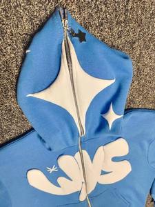 Sweat à capuche zippé 100 % coton, sérigraphie, streetwear, fabricants de sweats à capuche zippés, logo personnalisé, sweat à capuche zippé épais - Product Image 2