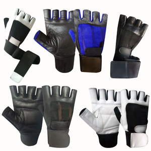 Wholesale Customs Size Half Finger Leather Weight Lifting Gloves Anti-Slip Fitness Workout Gym Exercise Design for Men Women Hot - Product Image 4