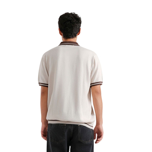 Nouvelle Chemise Homme 2026 à Manches Courtes Couleur Unie en Piqué de Nylon Coupe Droite Style Décontracté Vert Olive avec Boutons Brodés - Product Image 2