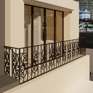 Rampe de balcon de villa moderne en fer forgé de haute qualité avec un design élégant pour une protection extérieure sûre, résistante à la rouille - Product Image 4