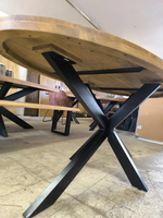 Mesa de comedor ovalada de madera maciza nórdica personalizada, más vendida, juego de mesa y sillas para restaurante, muebles de cocina