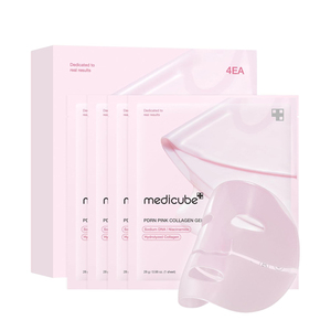 Mascarilla de gelatina de colágeno rosa con ADN de salmón PDRN de Medicube, 4 unidades, cuidado de la piel coreano, mascarilla de gel de colágeno PDRN, mascarilla en lámina - Product Image 1