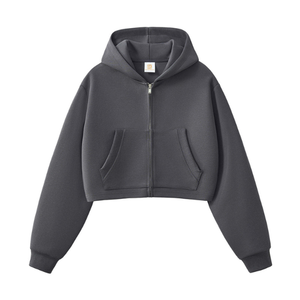 เสื้อฮู้ดโอเวอร์ไซส์แบบครอป ยูนิเซ็กซ์ ผ้าฟลีซ 350 กรัม ซับในลายการ์ตูน สวมใส่สบาย แขนปกติ เหมาะสำหรับฤดูใบไม้ผลิ - Product Image 1