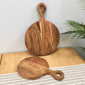 Tabla de Cocina Redonda de Madera Natural - Product Image 1