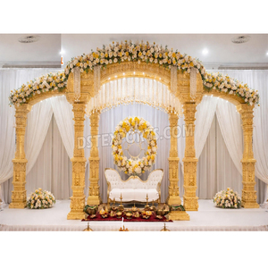 Piliers Ganesha en FRP élégants pour la décoration de Mandap de mariage sud-indien, scène de mariage traditionnelle hindoue, Mandapam USA - Product Image 1