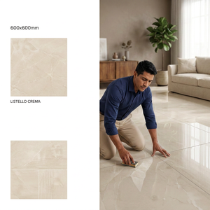 Carreaux de porcelaine brillants Marconix Azul de haute qualité 600x600mm, 8mm, polis, revêtement de sol premium 60x60cm, garantie 4 ans, antidérapants - Product Image 5