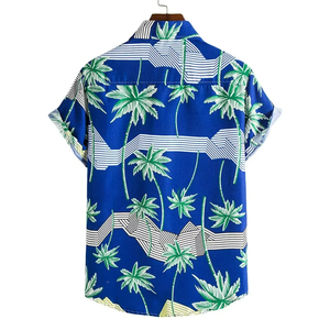 เสื้อเชิ้ตชายหาดทรงเข้ารูปพิมพ์ลายดอกไม้สไตล์ฮาวาย ผ้าฝ้าย 100% ระบายอากาศได้ดี แขนสั้น สวมใส่สบายๆ ในฤดูร้อน - Product Image 2