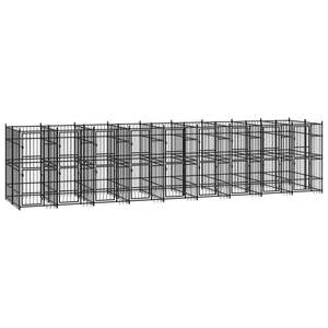 Cage pour chien extra-large en acier thermolaqué noir, durable, cage pour animaux de compagnie extra-large - Product Image 2