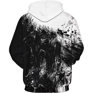 High Quality 500 GSM 100% Cotton Fleece Custom Logo Streetwear Thick Heavyweight Oversized Pullover Hoodies for Men Printed - Product Image 4