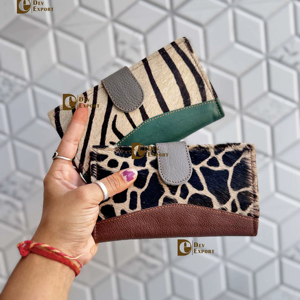 Cartera de Cuero Auténtico de Primera Calidad con Estampado Animal, Elegante y Multiusos, Estilo Occidental para Mujer, en Oferta - Product Image 1