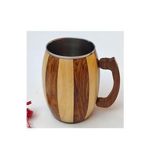 Chope à bière en bois faite à la main de style vintage pour bar à domicile, restaurant, chope à bière rustique viking, vaisselle en bois classique, cadeau personnalisé avec logo - Product Image 2