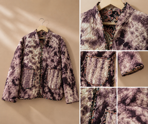 Chaqueta Acolchada Kantha Hecha a Mano Estilo Vintage para Mujer, Abrigo de Invierno de Algodón, Ropa Exterior Étnica Boho - Product Image 6