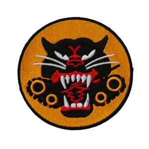 Patch brodé rond personnalisé Dragon noir et orange avec épingle de sûreté, applique en tissu pour vêtements et chapeaux - Product Image 2
