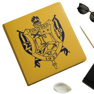 Sigma Gamma Rho 3 <b>Ring</b> Binder Yellow Crest Greek Sorority Binder Durable School Office Organizer Folder - Product Image 2