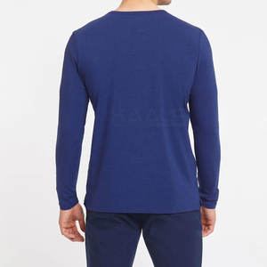 T-shirt 100% coton à manches longues pour homme, coupe classique, tissu doux, confortable, style décontracté pour tous les jours - Product Image 2