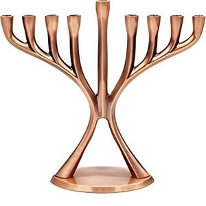 Menorah para Villas, Sinagoga, Templo, Iluminación de Mesa, Uso Decorativo, Portavelas de Hanukkah, Menorah en Oro Rosa - Product Image 1