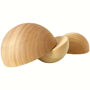 Bolas de Madera Grandes de 12-15 cm, Redondas, Naturales, sin Acabado, Color Madera, FAIZA CRAFT FC-8126 para la Fabricación de Joyería - Product Image 6