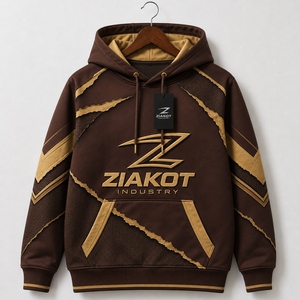 Custom Fleece <b>Hoodie</b> Wholesale Heavyweight Pullover Sweatshirt Custom Logo Hoodies ZIAKOT INDUSTRY Pakistan Manufacturer - Product Image 1
