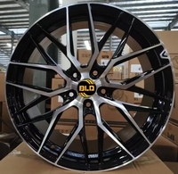 Rines de Aleación de Aluminio para Autos BLD, Acabado Negro Mecanizado, 14 15 16 17 Pulgadas, 5x100 5x114.3, 840li 735li 740li 630 540 530