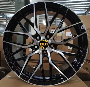 Jantes de voiture en alliage d'aluminium BLD Casting, finition noire usinée, 14 15 <span class=keywords><strong>16</strong></span> 17 <span class=keywords><strong>pouces</strong></span>, 5x100 5x114.3 840li 735li 740li 630 540 530 - Product Image 2