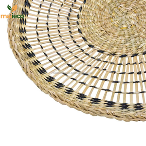 OEM personalizable bohemio Seagrass tejido manteles individuales nuevo diseño mesa de comedor decoración variedad Color vidrio Material cartón esteras almohadillas - Product Image 3