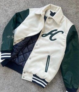 Custom Winter Wool Varsity <b>Jacket</b> Men High Street Style Letter Heated Windproof Anti-Bacterial University College Baseball - Product Image 1