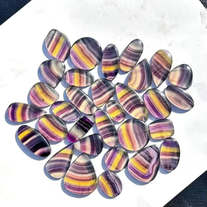 Pierre précieuse en fluorite naturelle de qualité supérieure, cabochon, faite à la main et polie, pierres précieuses en vrac de haute qualité, prix de gros - Product Image 5