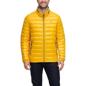 Chaqueta Acolchada Premium para Hombre con Aspecto de Cuero, con Capucha, para Invierno, con Ribete de Piel, Cálida, Informal, para Exteriores, Chaqueta de Moda, Venta al por Mayor OEM - Product Image 1