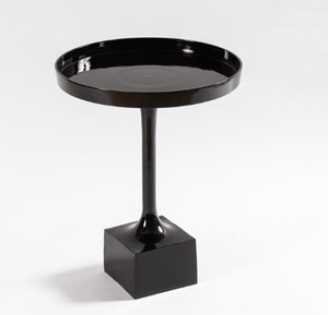 Modern Wood Nesting <b>Coffee</b> <b>Tables</b> With Black Iron <b>Legs</b> Minimalist Living Room Furniture - Product Image 2