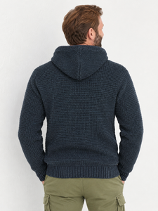 Sudadera con Capucha de Punto Térmico Tipo Waffle para Hombre, Estilo Casual, Manga Larga, con Puños Acanalados y Ajuste Cómodo, en Poliéster y Algodón - Product Image 2