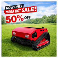 Mesin Pemotong Rumput Berpenggerak Bensin dengan Remote Control Lebar Pemotongan 800mm 1000mm 1200mm Mesin Pemotong Rumput Crawler dengan Remote Control