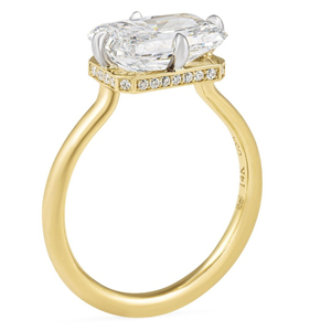 Bague élégante en diamant radiant de laboratoire de 2,60 carats, sertie invisible à l'est-ouest, collection de bagues en diamant - Product Image 2