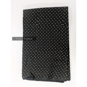 Polka Dot Cotton Fabric - Breathable Black & <b>White</b> Printed Material for Summer Dresses, Shirts, DIY Sewing & Home Textile - Product Image 1