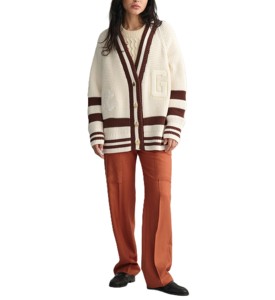 Wholesale Custom logo Women Oversized Cotton Embroidered Patch Uniform Letterman <b>Varsity</b> <b>Cardigan</b> Sweater - Product Image 5