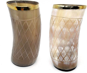 Copa de Vino Hecha a Mano con Cuerno de Búfalo, Diseño Antiguo, Artesanía Natural, por Perfect Enterprises - Product Image 1