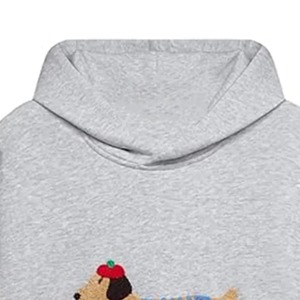 Sudadera con Capucha Casual para Hombre, Otoño, Ecológica, de Forro Polar, 100% Algodón, Estampado Digital, Bordado de Perro de Dibujos Animados, Holgada - Product Image 5