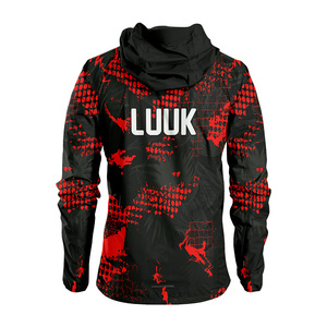 Personalized <b>Men's</b> Hooded Windbreaker Jacket Black Teal Pattern Sublimation Print Quick Dry Sporty Autumn Wear <b>Pullover</b> Style - Product Image 6