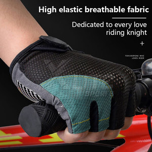 Guantes de Ciclismo de Medio Dedo Acolchados y Suaves, Tejido Transpirable que Brinda un Ajuste Cómodo a la Mano, Absorción de Impactos, Antideslizantes y Ligeros - Product Image 5