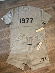 Comfortable Casual Sports Suit Mens Summer Leisure Short Sleeve Knitted 100% Cotton Solid <b>Plain</b> Dyed <b>Tshirt</b> + Pants Set Maria - Product Image 6