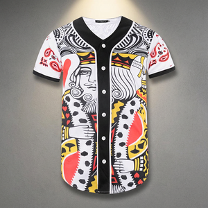Maillots et chemises de baseball personnalisés avec logo imprimé par sublimation, service OEM sur mesure, matière polyester/coton - Product Image 4