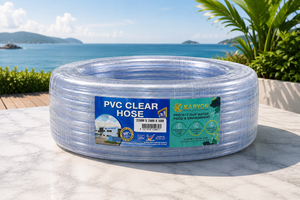 สายยางใส PVC สำหรับรดน้ำสวน สายถ่ายน้ำ สายยางสวน PVC ใส ท่อ PVC แบบยืดหยุ่น KARYON 22 มม. x 30 ม. - Product Image 1