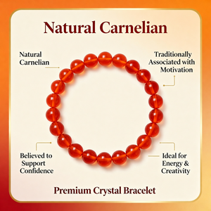 Bracelet extensible en cornaline naturelle de 8 mm, perles de pierres précieuses rondes, vente en gros - Product Image 4