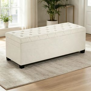 Pouf Contenitore Moderno in Vera Pelle con Base Antiscivolo per Casa, Appartamento, Ospedale o Hotel - Arredamento Camera da Letto - Product Image 5