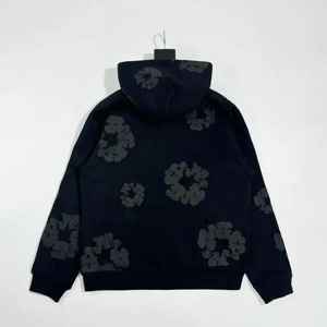 Sudadera con Capucha de Invierno de Alta Calidad, 100% Algodón, Gruesa, con Cierre, Personalizable, Lisa, Negra - Product Image 3