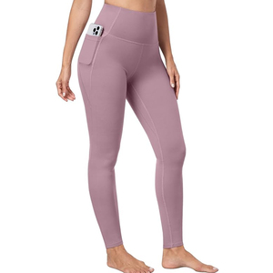 Team <b>Builder</b> Custom Women's High Waist Yoga Leggings Side Phone Pockets Compression Gym Fitness Running Workout Satin Quick Dry - Product Image 5
