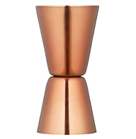 Kupfer-Bierjigger, Cocktail-Shaker, Glas, Allzweck-Messbecher aus Edelstahl, Premium-Messjigger aus Glas
