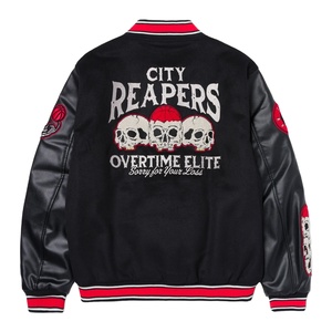 Chaqueta Varsity de los Raiders de Las Vegas para Hombre, Negra, de Lana, Casual, con Cuello Alto, Lisa, con Logotipo Bordado Personalizado - Product Image 3