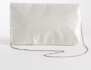 FAIZA CRAFT Sac à main rectangulaire léger fait main rose perlé brodé de fleurs de fraises avec porte-monnaie à chaîne détachable et pompon - Product Image 3